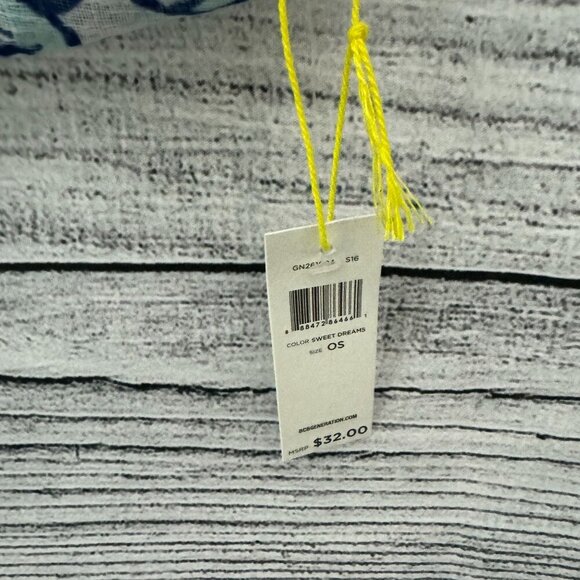 NWT BCBGeneration Blue & Mint Floral Print Scarf - Picture 2 of 2